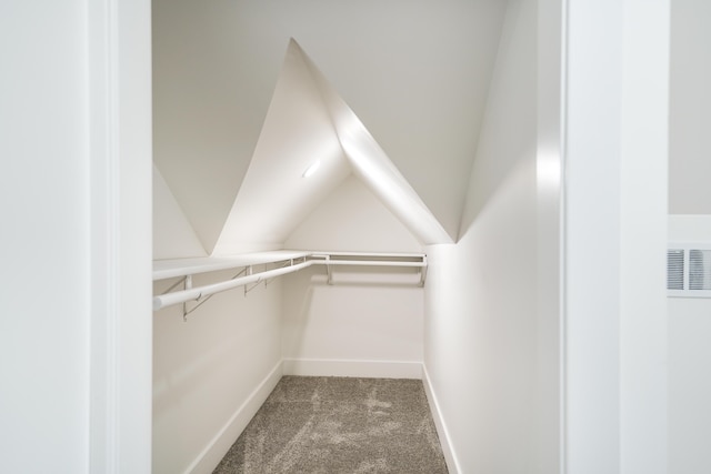 21611 Conners Ave, Warren, MI 48091 - walk in closet with carpet flooring, a heating unit, and vaulted ceiling