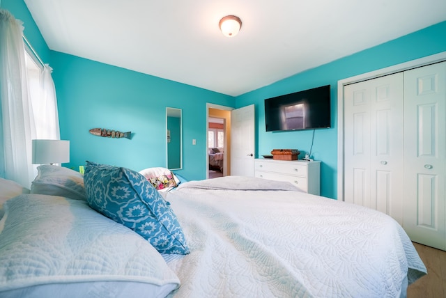 bedroom with a closet