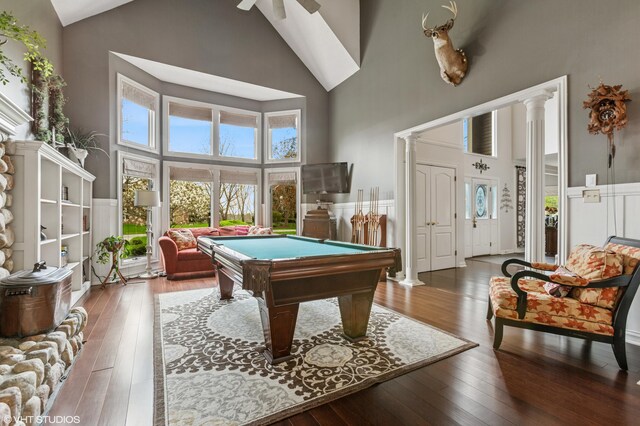 1888 Boardwalk, Saint Joseph, MI 49085 - game room with a wealth of natural light, high vaulted ceiling, and billiards