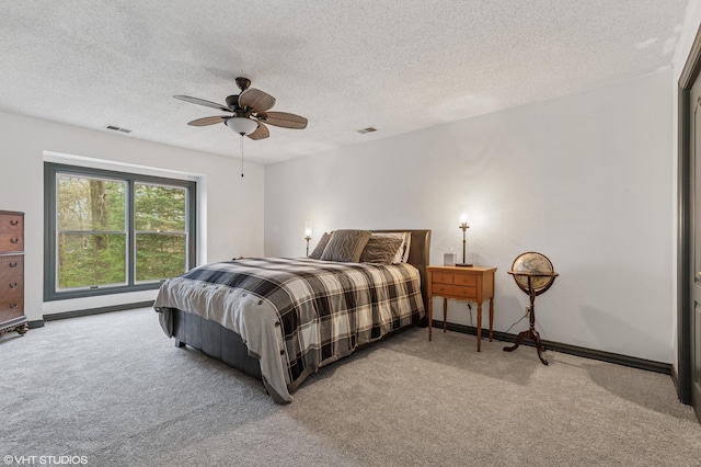 1888 Boardwalk, Saint Joseph, MI 49085 - bedroom featuring visible vents, a textured ceiling, and carpet flooring