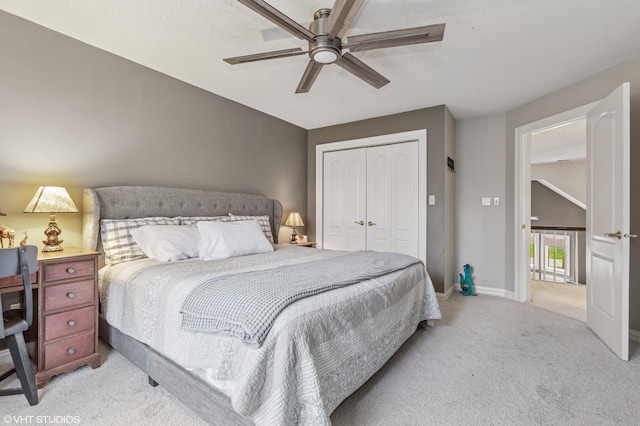 1888 Boardwalk, Saint Joseph, MI 49085 - carpeted bedroom with baseboards, a closet, and ceiling fan