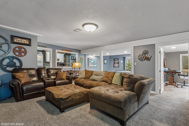 1888 Boardwalk, Saint Joseph, MI 49085 - carpeted living area featuring a textured ceiling and visible vents