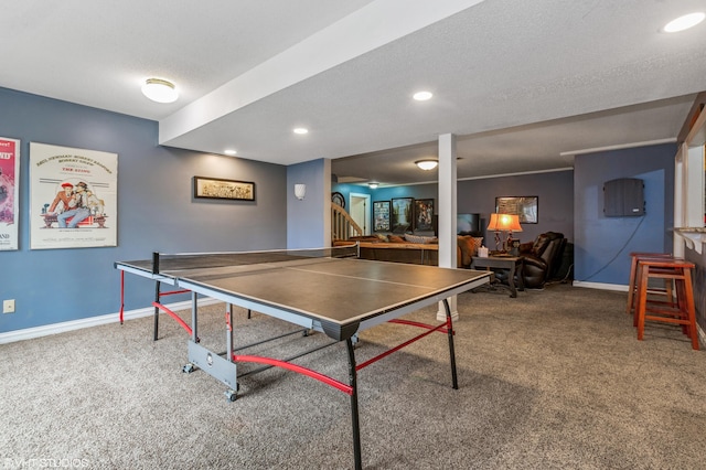 1888 Boardwalk, Saint Joseph, MI 49085 - recreation room with recessed lighting, baseboards, and carpet
