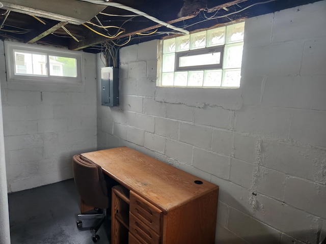 36707 Goddard Rd, Romulus, MI 48174 - basement with a healthy amount of sunlight and electric panel