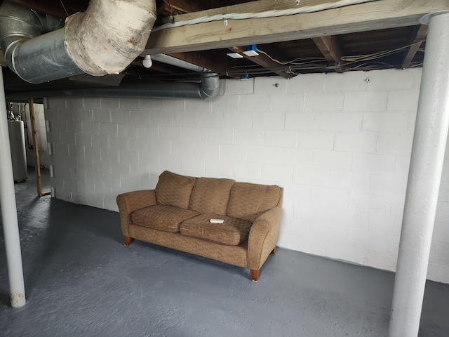 36707 Goddard Rd, Romulus, MI 48174 - unfinished basement with water heater