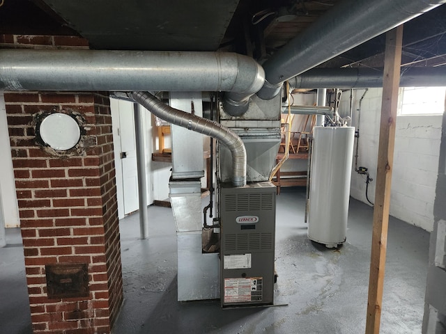 36707 Goddard Rd, Romulus, MI 48174 - utility room with heating unit and gas water heater