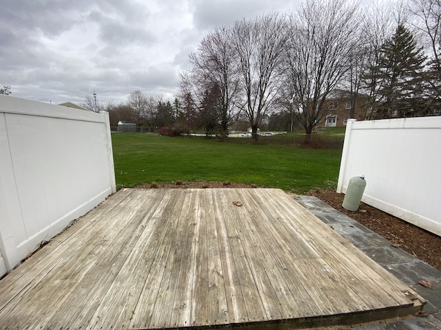 10 Meadow Hills Ln, Fremont, MI 49412 - wooden terrace featuring a yard
