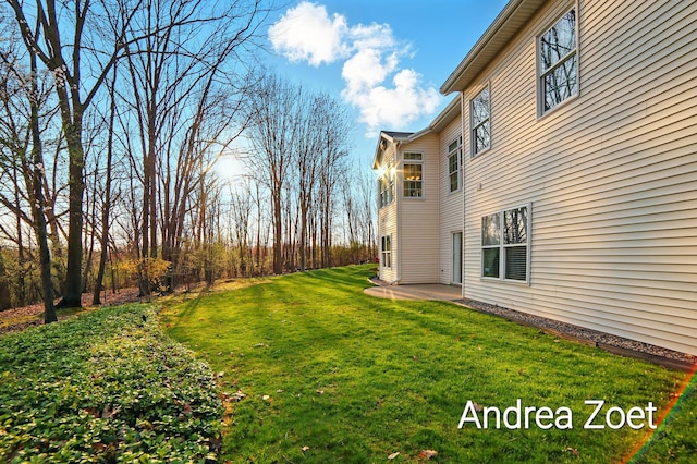 view of yard with a patio