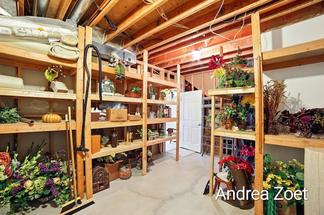 view of storage area