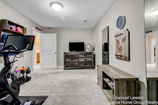 430 Union Ave NE Unit 303, Grand Rapids, MI 49503 - workout area featuring visible vents, baseboards, and carpet flooring