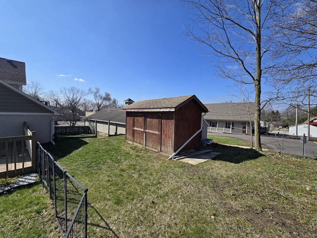 101 N Lewis St, Saline, MI 48176 - view of yard with a fenced backyard, an outbuilding, and a shed