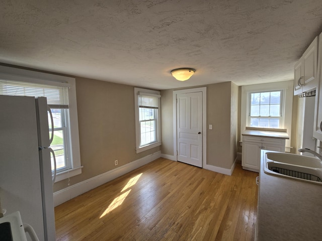 101 N Lewis St, Saline, MI 48176 - interior space with light wood finished floors, baseboards, a sink, and a healthy amount of sunlight