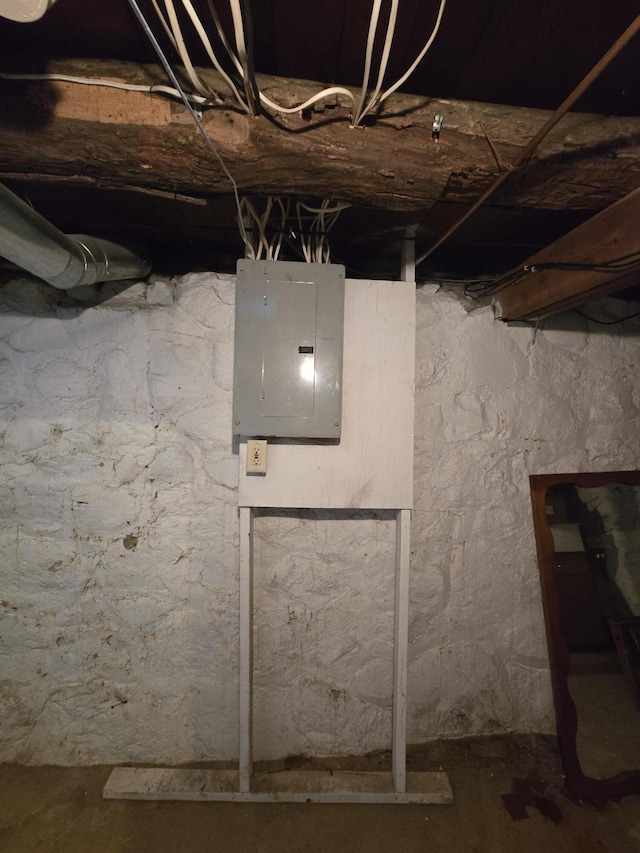 101 N Lewis St, Saline, MI 48176 - unfinished basement with electric panel