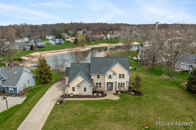 7174 Loma Linda Dr, Rockford, MI 49341 - aerial perspective of suburban area featuring a large body of water