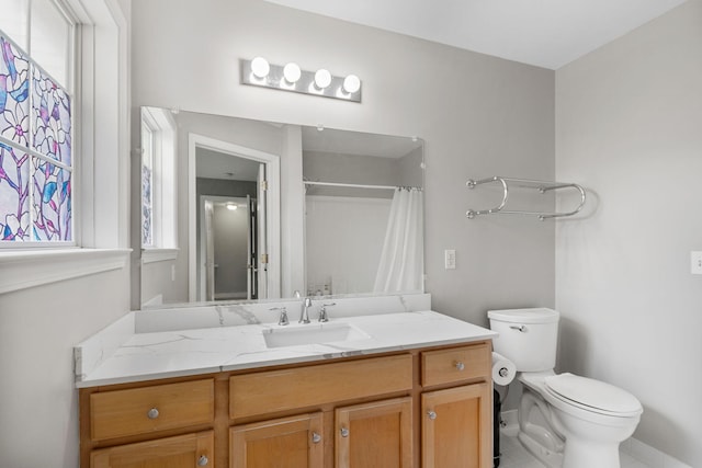 2777 Barclay Way, Ann Arbor, MI 48105 - bathroom with vanity, healthy amount of natural light, and curtained shower