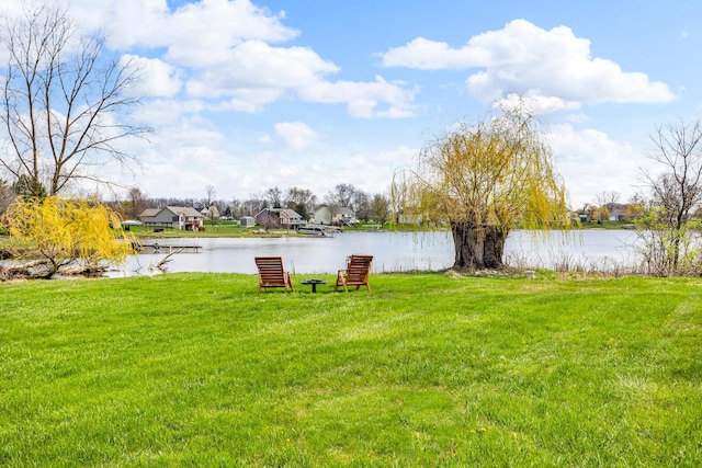 9315 Kingsley Dr, Onsted, MI 49265 - view of green lawn with a water view and a residential view