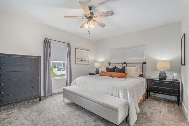 2537 Odawa Trl, Muskegon, MI 49444 - carpeted bedroom with ceiling fan and baseboards