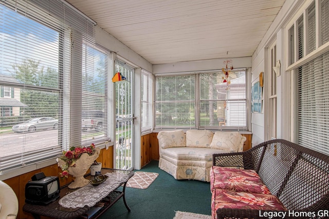 view of sunroom