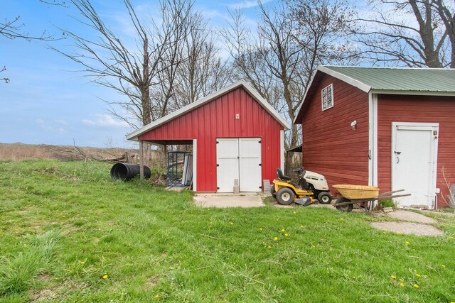 view of shed