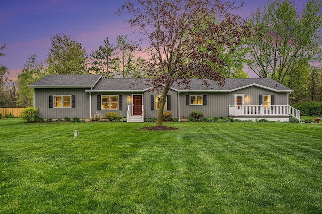 53746 Stevens Ln, Three Rivers, MI 49093 - single story home with a lawn and a deck