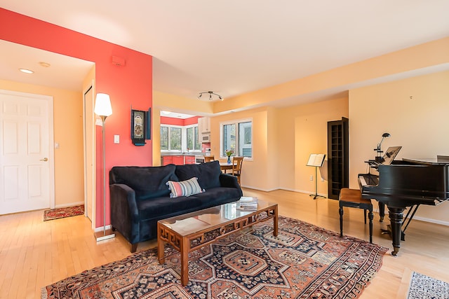 285 Mulholland Ave, Ann Arbor, MI 48103 - living area with baseboards and light wood-style flooring