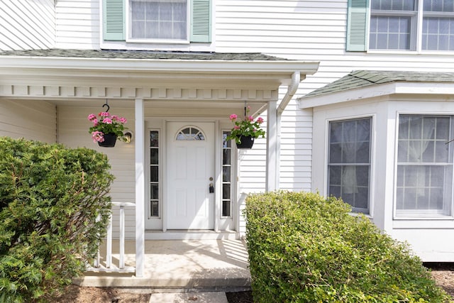 3126 Fairhaven Ct, Ann Arbor, MI 48105 - entrance to property with covered porch and a shingled roof