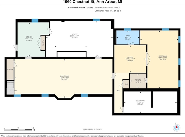 1060 Chestnut St, Ann Arbor, MI 48104 - view of layout