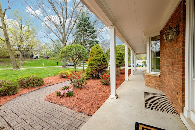1060 Chestnut St, Ann Arbor, MI 48104 - view of patio featuring covered porch