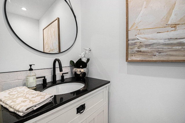 bathroom featuring vanity