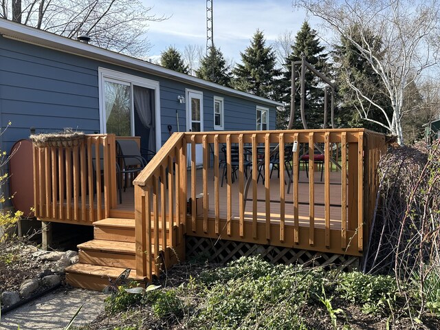 2080 N Mears St, Mears, MI 49436 - view of wooden deck