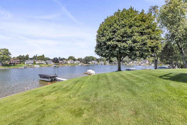 exterior space with a boat dock