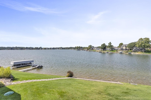 water view featuring a boat dock