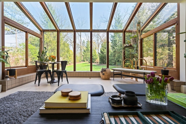 view of sunroom