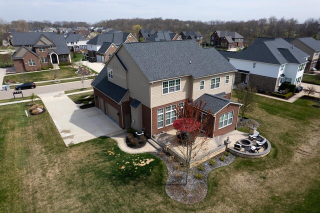 51583 Turnburry Dr, South Lyon, MI 48178 - bird's eye view with a residential view
