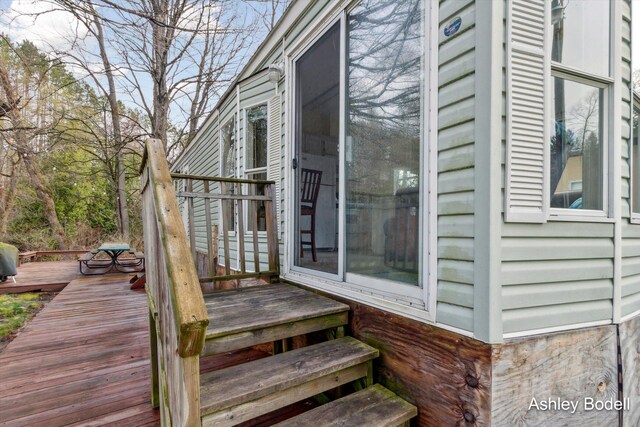 5495 N Karley Ct, Luther, MI 49656 - view of wooden deck