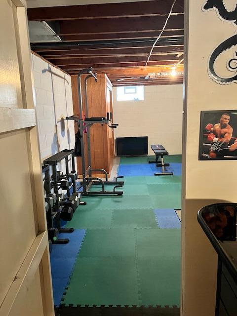 view of workout area