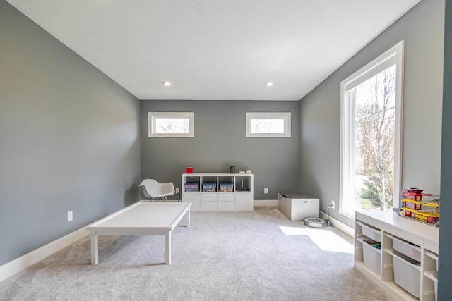 14411 Windway Dr, Grand Haven, MI 49417 - sitting room with carpet, baseboards, and recessed lighting
