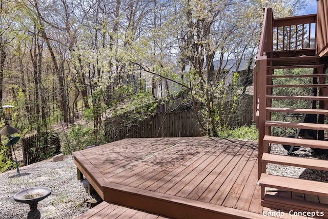 view of wooden deck