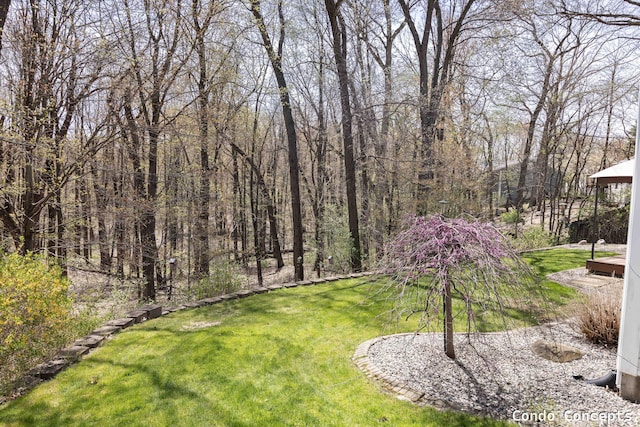 view of yard featuring a gazebo