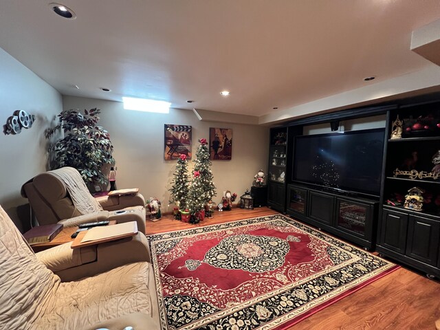 3817 Butterworth St SW, Grand Rapids, MI 49534 - living room featuring wood finished floors and recessed lighting