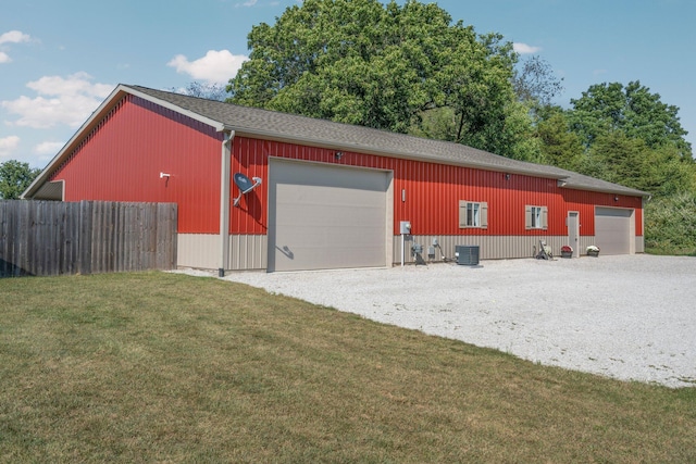 9528 Lee Rd, Jackson, MI 49201 - exterior space featuring central AC unit and fence