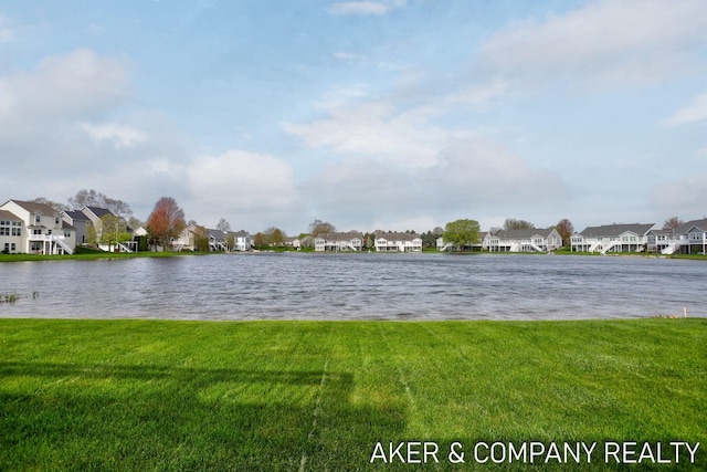 water view featuring a residential view