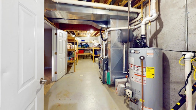 utilities featuring gas water heater
