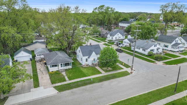 aerial perspective of suburban area