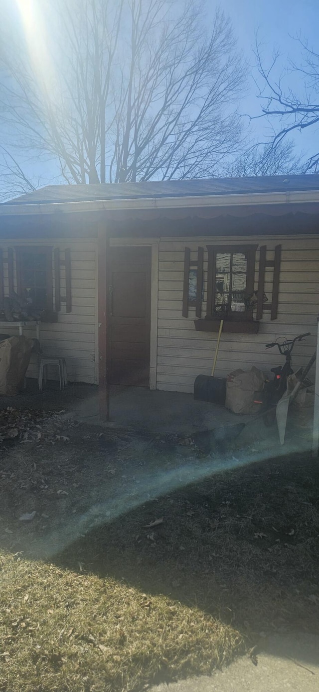 exterior space with a porch