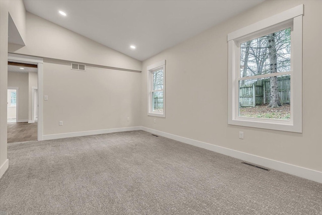 10985 E Cd Ave, Richland, MI 49083 - empty room featuring a wealth of natural light, visible vents, and carpet floors