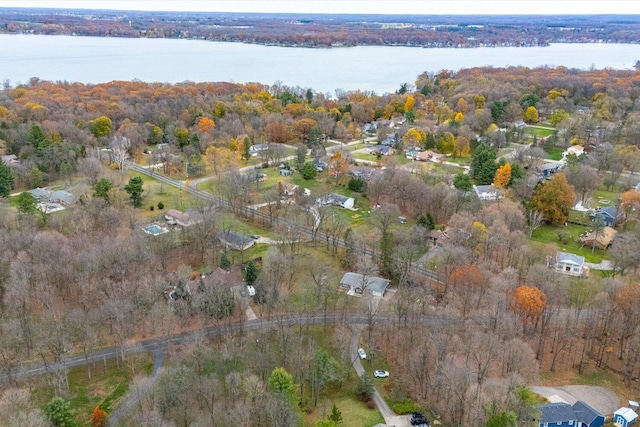 10985 E Cd Ave, Richland, MI 49083 - birds eye view of property featuring a water view and a forest view