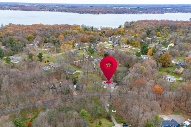10985 E Cd Ave, Richland, MI 49083 - drone / aerial view with a water view and a view of trees