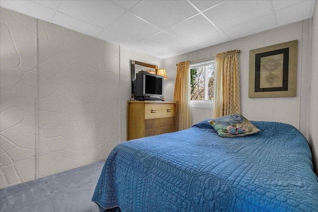 7226 Lakeview Dr, Lexington, MI 48450 - carpeted bedroom with a drop ceiling