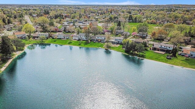 2038 S 7th St, Ann Arbor, MI 48103 - bird's eye view featuring a water view and a residential view